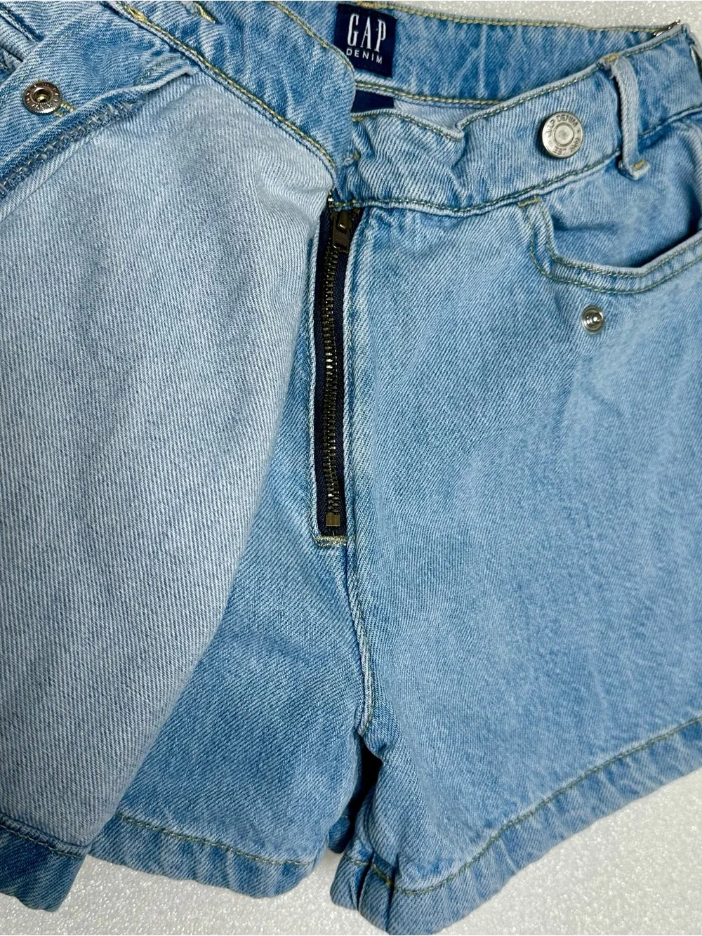 GAP Kids Denim Button-Front Wrap Mini Skirt (shorts) Sz 14
